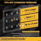 ELEAD Pegboard Bins Organizer Set 24-Pack - Durable Storage Tray for Screws, Nuts, Bolts, Hardware, Crafts, Accessories | Fit