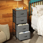 WLIVE Dresser with 4 Drawers, Storage Tower, Organizer Unit, Fabric Dresser for Bedroom, Hallway, Entryway, Closets, Sturdy S