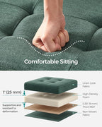 SONGMICS MAZIE Collection - 43 Inches Folding Storage Ottoman Bench, Ottoman Foot Rest, End of Bed Bench, Storage Chest, Load