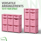 Cube Storage Organizer with Storage Bins Included - The Perfect Closet Organizers and Storage Solution. Includes 9 Storage Cu