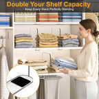 OKPOW Shelf Dividers for Closet Organization: 8" Tall X 12" Deep Acrylic Clear Sturdy Separators for Clothes Purse - Adjustab