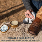Snowshoe Boot Balm, Made in USA Since 1927 - Protect, Condition, Restore & Waterproof - Leather Conditioner for Boots and Sho