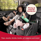 Lusso Gear Car Seat Organizer - Built-In Car Cup Holders & Mesh Pockets - Foldable Back Seat Organizer with Handles - Kids Roa