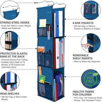 ABRA® 3 Shelf Hanging Locker Organizer for School, Gym, Work, Storage | Wide Shelves 6.5”x 9”| Eco-Friendly Fabric Healthy fo