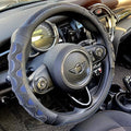 PINCTROT Small Size Steering Wheel Cover Great Grip with 3D Honeycomb Anti-Slip Design, 14 Inch (Blue)