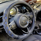 PINCTROT Small Size Steering Wheel Cover Great Grip with 3D Honeycomb Anti-Slip Design, 14 Inch (Blue)