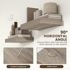 Deep Floating Shelves | 24 Inch Grey Floating Shelves Set of 2 | 12 Inch Deep Rustic Wood Shelves for Wall | 24" W x 12" D Gr