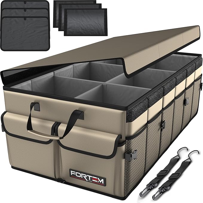 FORTEM Trunk Organizer For SUV Car Trunk Organizer, Foldable Storage, Car Accessories for Women Men, Collapsible Bag, Perfect C
