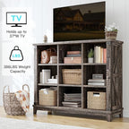 EnHomee 9 Cube Storage Organizer and Shelves, Cubby Storage Organizer, Bookshelves with Storage for Home and Bedroom, Black O