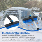 32'' Snow Brush and Ice Scraper for Car Windshield, Aluminum Extendable Snow Removal Tool for Car Window with with Foam Grip and 360° Pivoting Brush Head for for Cars, SUV & Trucks(1pack)
