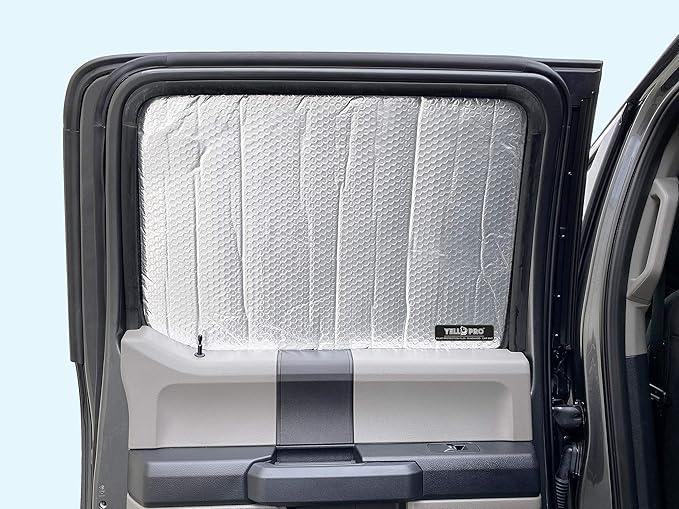 Side Window Rear Seat 2nd Row Sunshade for 2017 2018 2019 2020 2021 2022 Ford Super Duty F-250 F-350 F250 F350 - Super Crew Cab 4Dr 4Door - XL XLT Lariat King Ranch, Platinum Pickup (2pcs)