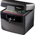 SentrySafe Black Fireproof and Waterproof Safe, File Folder and Document Box with Key Lock, Ex. 14.3 x 15.5 x 13.5 inches, HD