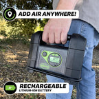 Slime 40080 Cordless Tire Inflator, Rugged Portable Air Compressor Pump with Auto Shut Off, Lithium Ion Battery and LED Light, Rechargeable