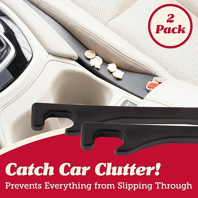 Lusso Gear Car Seat Gap Filler (2 Pack) - Stop Dropping Between Seats - Universal Fit for Car, Truck, SUV - Block the Gap between Seat Console