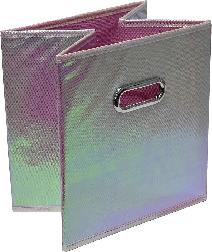 Handy Laundry 6-Pack Foldable Cube Storage Bins – Decorative Collapsible Organizer for Shelves, Closets, Underbed, Clothes, o