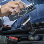 Scosche MP2CUPM-SP MagicMount Pro2 Cup Holder Magnetic Cell Phone Holder Car Mount Kit Compatible with MagSafe, iPhones, Galaxy, Pixel & All Smartphones