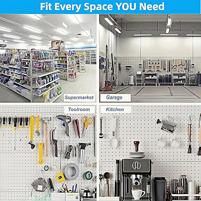 204 peg Board Hooks for Hanging - pegboard Accessories and Hangers for 1/6 & 1/8 inch peg Board Organizer Accessories - Ideal