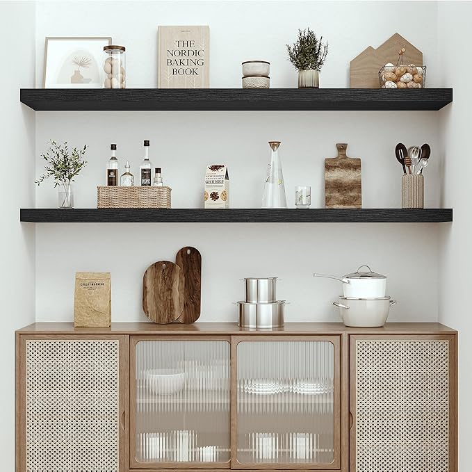 Vivelove 10" Deep Floating Shelves for Wall, 55in Long Shelf for Bathroom, Living Room, Kitchen, Farmhouse, Shelves for Room 
