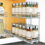 LYNK PROFESSIONAL® Pull Out Spice Organization for Cabinets - 4-3/8 inch Wide – Spice Rack for Inside Cabinets, Slide Out Spi