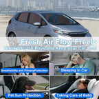 Front Side Half Window Shade Foldable Custom Fit for 2013-2020 Honda Fit Car Window Shades for Side Window Sun Shade UV Protection Heat Insulation for Camping Sleeping 6PCS