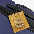 Sigma Gamma Rho Sorority Paraphernalia - Official Vendor - Luggage Tags - Set of 2 - Greek Letters and Shield