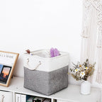 11 x 11 Inch Storage Cubes, 6 Pack Large Collapsible Fabric Storage Bin with Ropes, Foldable Storage Cubes for Home, Office,C