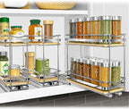 LYNK PROFESSIONAL® Élite™ Pull Out Spice Organization for Cabinets - 4-3/8 inch Wide – Spice Rack for Inside Cabinets – Wood/