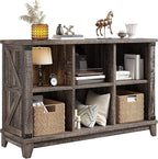 EnHomee 6 Cube Storage Organizer Bookshelf, Wood Cube Shelf Bookcase with Storage, Bookshelf for Living Room and Bedroom,Blac