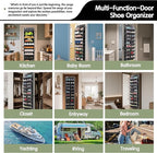 Kotkn 10 Tier Over The Door Organizer - Heavy Duty Hanging Storage Rack with Sturdy Oxford Fabric, Holds 20+ Pairs of Footwea