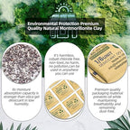 1/6U Kraft Clay Desiccants Packs for Storage - Silica Gel Packets Alternative, 6 Gram Food Safe Bentonite Clay Desiccant