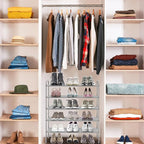 Simple Houseware 5-Tier Shoe Rack Storage Organizer, Grey
