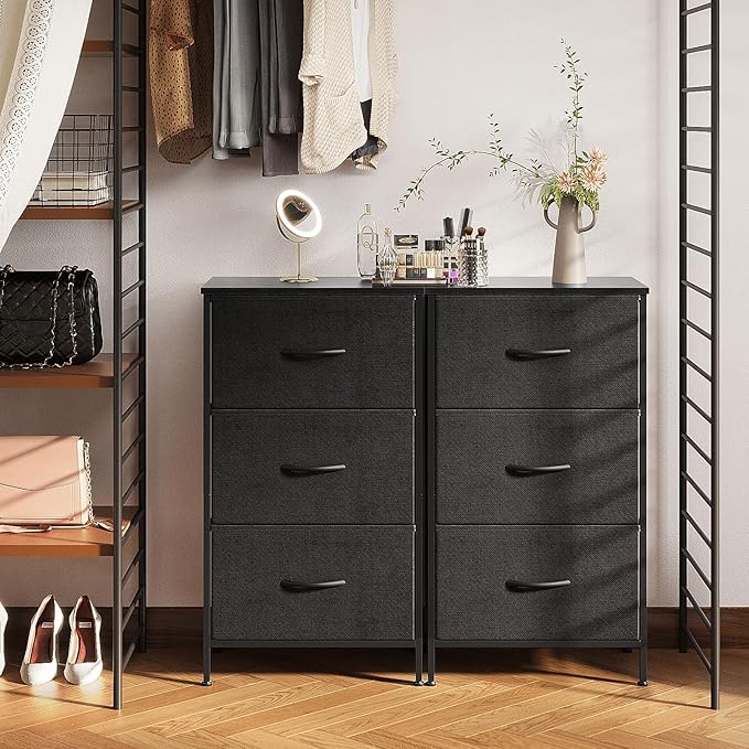 AODK Dresser for Bedroom Nightstand Small Dressers Chest of Drawers End Table for Living Room, Closet Dresser with 3 Storage 