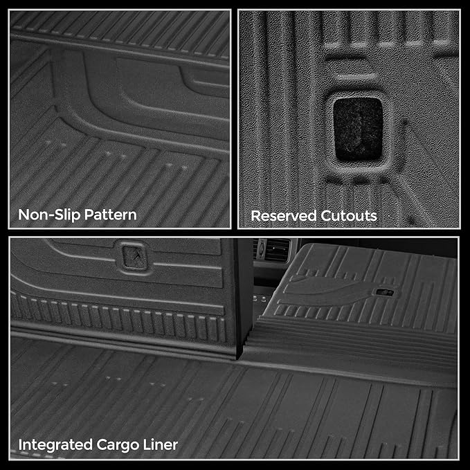 Floor Mats Set for Nissan Rogue 2026 2025 2024-2021 Accessories, Full Coverage All Weather Floor Mats Cargo Mat with Backrest Protectors & Door Sill Guards (Not for Sport)