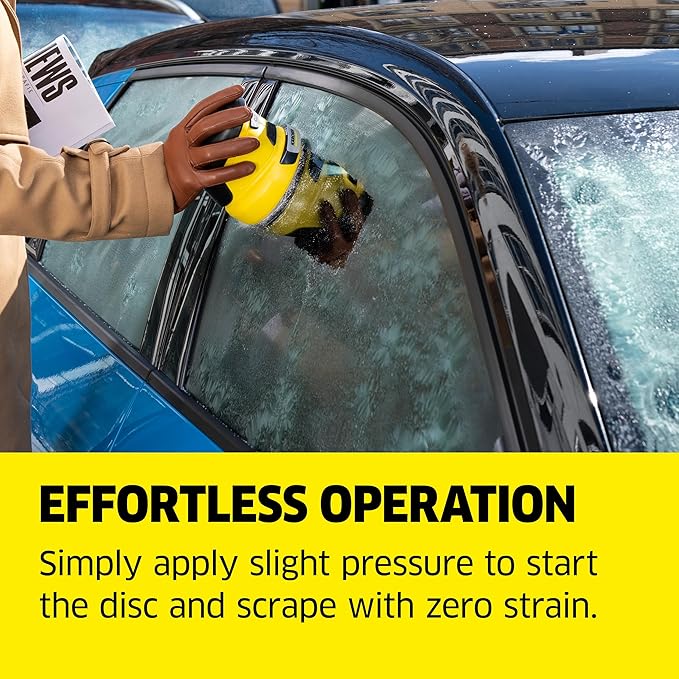 Kärcher - EDI 4 Cordless Electric Handheld Ice Scraper - Rotating Disc Windshield Scraper for Ice, Snow, & Frost