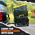 Mockins 30 Cu Ft Trailer Hitch Cargo Carrier Bag | 60"x24"x36" Weatherproof Cargo Bag for Hitch Carrier | Waterproof Truck Bed Storage Set | Vinyl Vehicle Soft-Shell Carriers for Road Trips & Camping