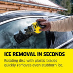 Kärcher - EDI 4 Cordless Electric Handheld Ice Scraper - Rotating Disc Windshield Scraper for Ice, Snow, & Frost