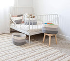 OrganiHaus Rope Baskets for Shelves - Set of 3 Woven Storage Baskets for Organizing, Closet & Toy Storage - 3-Toned Gray - 15