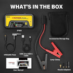 LOKITHOR JP400 Jump Starter with Air Compressor, 2500A 12V Portable Car Battery Booster Pack (8.5L Gas/6.5L Diesel) with