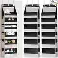 Criusia 2 Pack Over the Door Organizer, Heavy-Duty 6-Shelf Hanging Storage with 13 Mesh Pockets, 55lbs Capacity Behind the Do