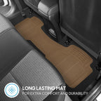 BDK ProLiner Floor Mats for Cars Trucks SUV, 3-Piece All-Weather Car Mats with Universal Fit Design, Durable Car Floor Mats with Capture Ridges, Waterproof Rubber Floor Mats for Cars (Beige)