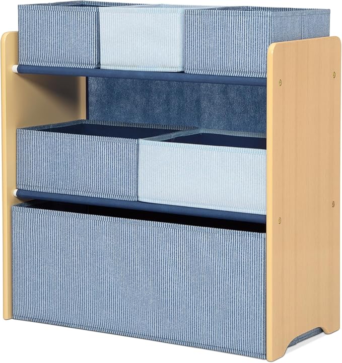 Delta Children - GapKids 6 Bin Toy Organizer - Greenguard Gold Certified, Indigo Blue