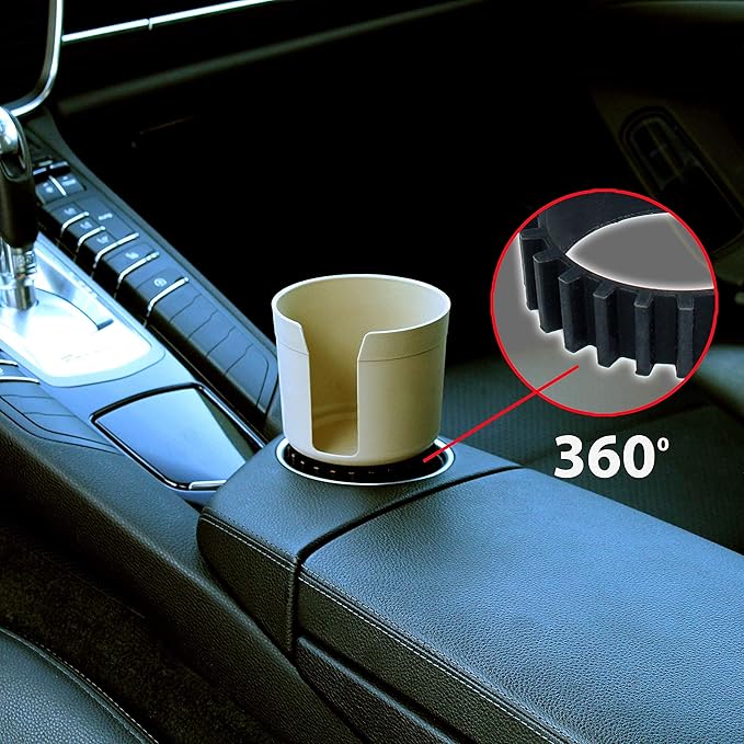 Gadjit Cup Keeper 2.0 (2 PK) Cup Holder Adapter w/Beverage Band Expander fits into car Cup Holders 2.5-3" Wide for Hydro Flas