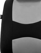 FH Group Front Set Cloth Car Seat Cover for Bucket Seats, Universal Fit, Airbag Compatible, Seat Covers for SUV, Van, Gray