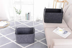 Minoisome Storage Basket Felt Storage Bin Collapsible& Convenient Box Organizer with Carry Handles for Office Bedroom Closet 