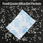 Silica Gel Silica Gel Packets, 5 Gram 200Pcs Desiccants Silica Gel Packs Moisture Absorbers, Desiccant Packets for Storage