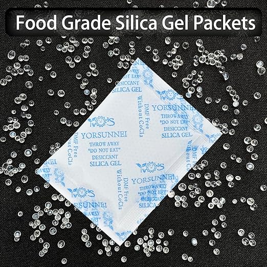 Silica Gel Silica Gel Packets, 5 Gram 200Pcs Desiccants Silica Gel Packs Moisture Absorbers, Desiccant Packets for Storage