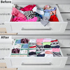 Simple Houseware 4-Pack Drawer Organizer Set - Closet Dividers for Underwear, Socks, Bras, Scarves, Ties - Foldable Non-Woven