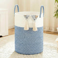 Laundry Basket,Woven Cotton Rope Laundry Hamper,60L for Decor Storage of Dirty Clothes,Toys and Blankets in Bathroom,Baby Roo