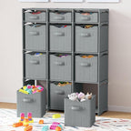 Cube Storage Organizer with Storage Bins Included - The Perfect Closet Organizers and Storage Solution. Includes 12 Storage C