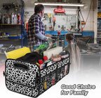 Deosk Car Organizer for SUV - 6 Big Pocket Trunk Storage With Waterproof Polyester, Car Accessories for Women/Men, Cow